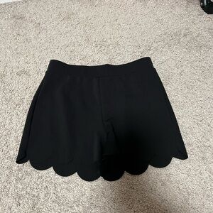 Express Black Scalloped Hem Shorts